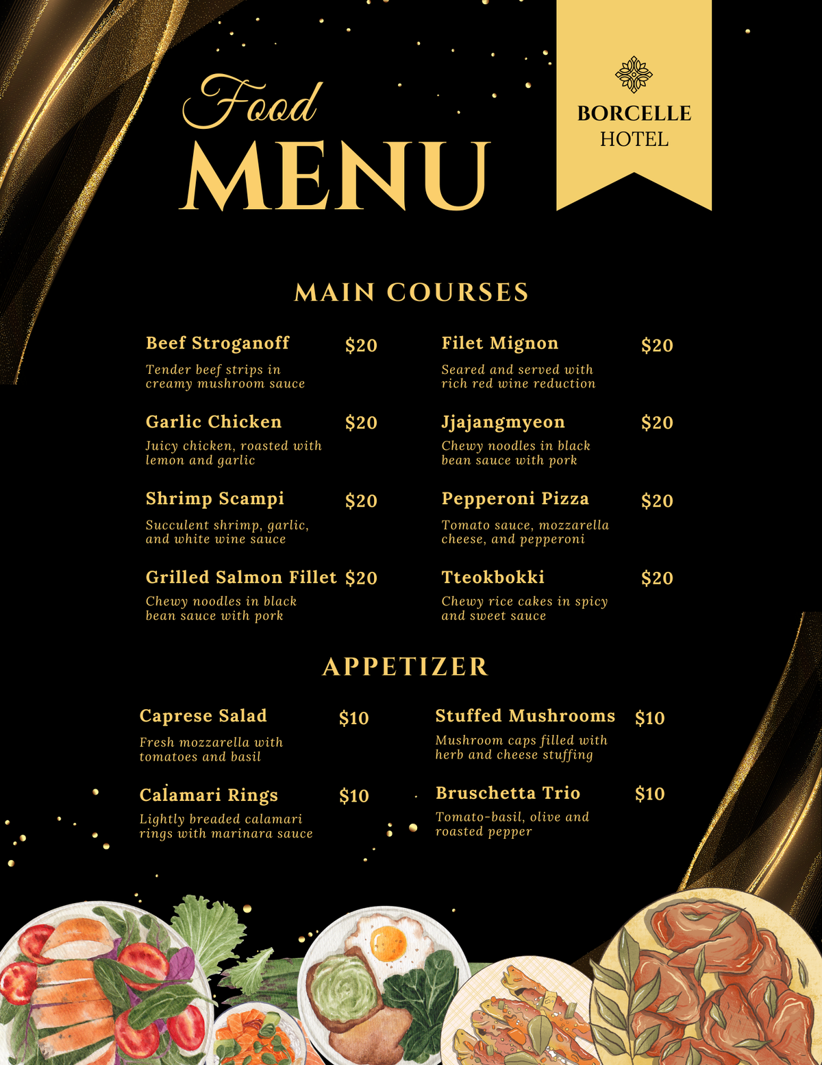Lunch Menu Customisation Custom Menus – Design 29 Creates